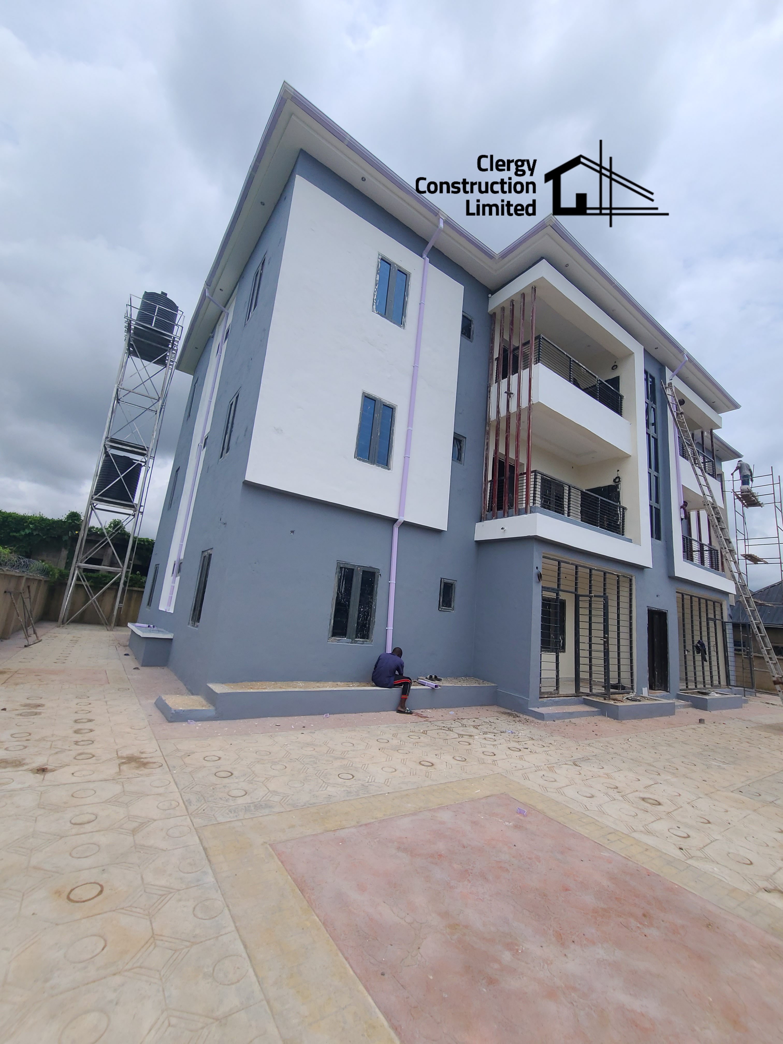 3-storey residential building — side view